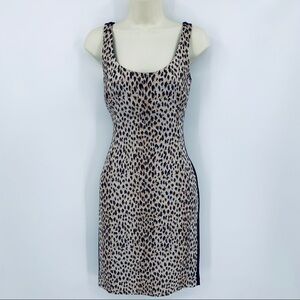 DVF Diane von Furstenberg Arianna Caramel black leopard tank dress knit new 0